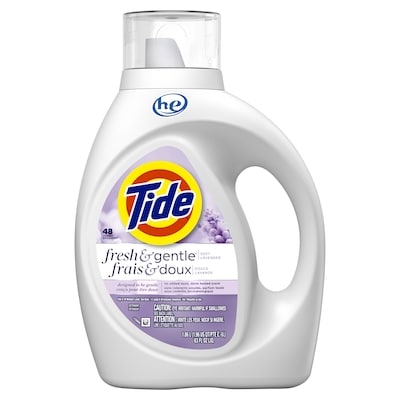 Tide Fresh & Gentle liquid laundry detergent, 48 Loads 1.86 l, $0.91/100ml