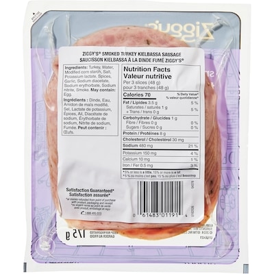 Smoked Turkey Kolbassa Sausage Slices