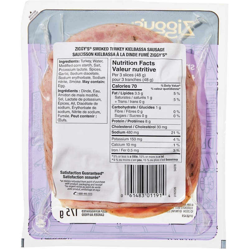 Smoked Turkey Kolbassa Sausage Slices