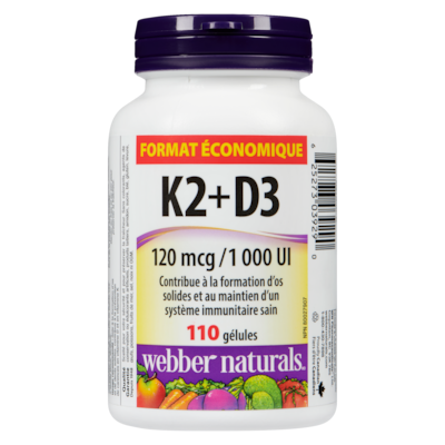 K2+d3 120 mcg /1 000 ui format économique