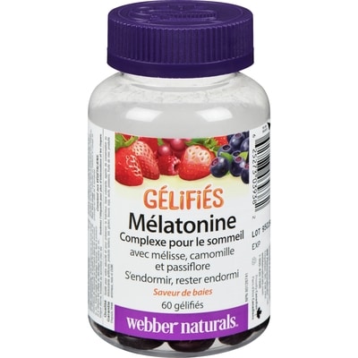 Webber Naturals Mélatonine complexe gélifiés pour le sommeil 60 ea, 0,37 $/1ch