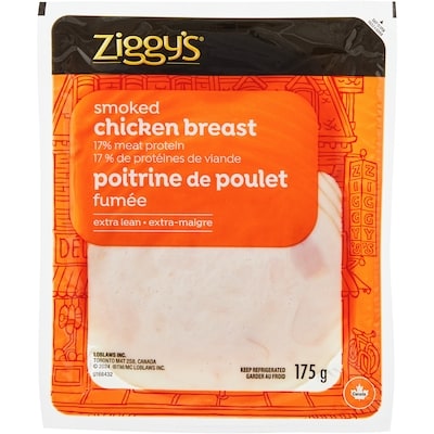 Ziggy’s Poitrine de poulet fumée, en tranches 175 g, 1,94 $/100g
