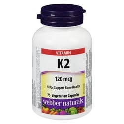 Webber Naturals Vitamin K2 120 Mcg 75 ea, $0.18/1ea