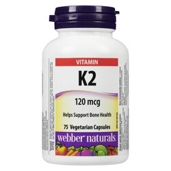 Webber Naturals Vitamin K2 120 Mcg - 75 ea | Dominion Stores of