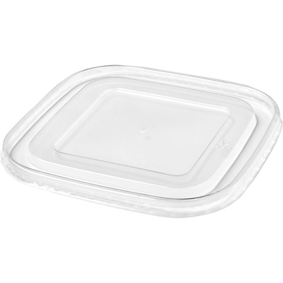 null PP Lids FOR 32-44 oz Square Bamboo Bowls 50 ea, $0.22/1ea