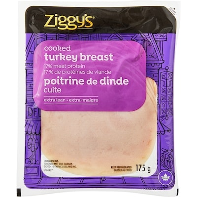 Ziggy's Cooked Turkey Breast Slices 175 g, $2.00/100g