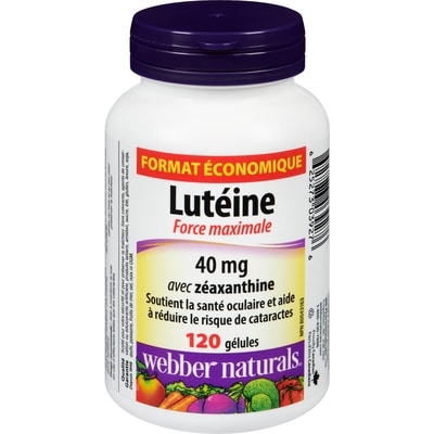 Webber Naturals Lutéine force maximale 40 mg format économique 120 ea, 0,35 $/1ch