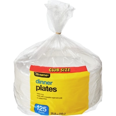 No Name Dinner Plates Club Size 125 Pack 125 ea, $0.16/1ea