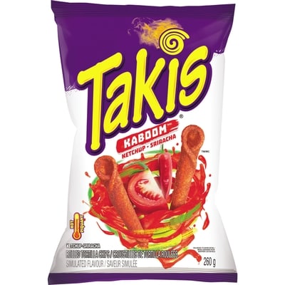 Takis Kaboom™ Ketchup - Sriracha Tortilla Chips 260 g, $1.92/100g
