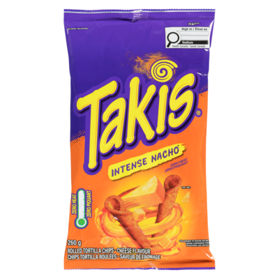 Takis Intense Nacho Cheese Tortilla Chips 260 g, 2,11 $/100g