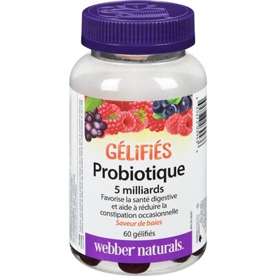 Webber Naturals Probiotique 5 milliards saveur de baies 60 ea, 0,46 $/1ch
