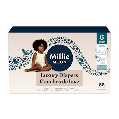 Millie Moon Luxury Diapers 6 35+Lbs Unisex 88 ea, $0.45/1ea