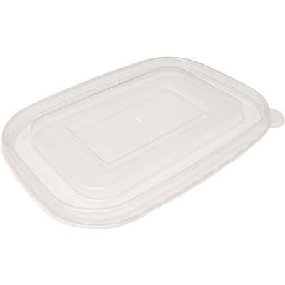 null PP Lids FOR 16-32 oz Rectangular Bamboo Bowls 50 ea, $0.16/1ea