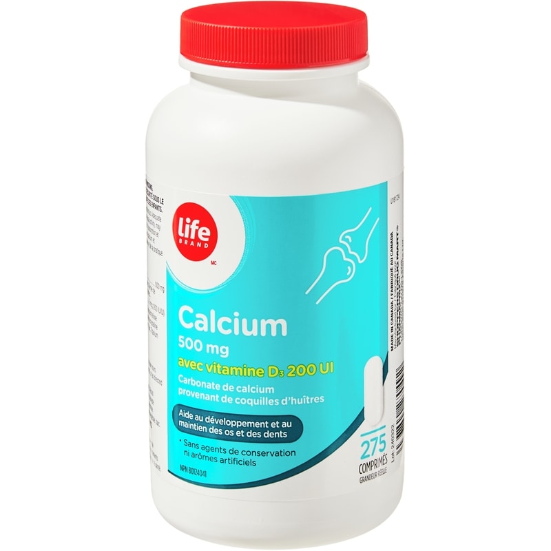 Calcium 500 mg with Vitamin D3 200 IU 275 Tablets
