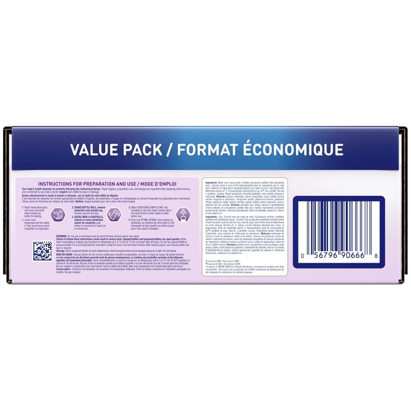 A+ NeuroPro Gentlease, Baby Formula, 0-12 months, Ready to Feed Bottles, Case