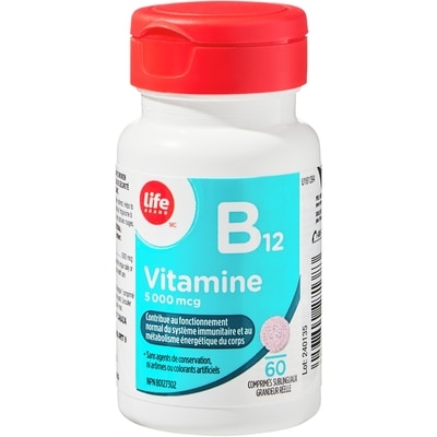 Life Brand Vitamin B12 5000 mcg 60 Sublingual Tablets 60 ea, $0.20/1ea