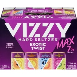Vizzy Hard Seltzer, Exotic Twist (ID required at pick-up) 12x355.0 ml, $0.63/100ml
