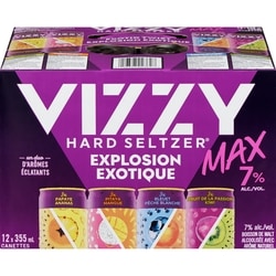 Vizzy Hard Seltzer Explosion Exotique (Pièce d’identité requise au moment du ramassage) 12x355.0 ml, 0,63 $/100ml