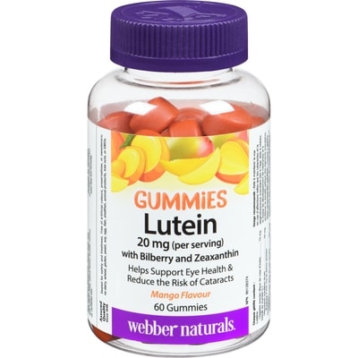 Webber Naturals Lutein Gummies 20 Mg With Bilberry And Zeaxanthin 60 ea, $0.40/1ea