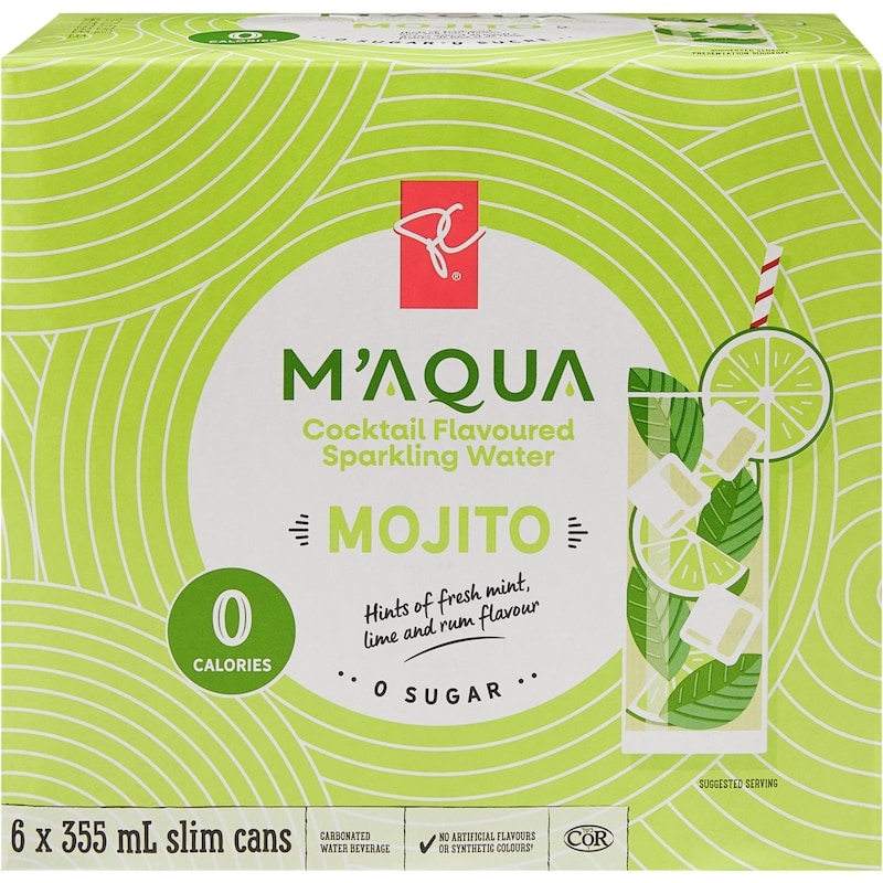 M'AQUA Mojito Cocktail Flavoured Sparkling Water