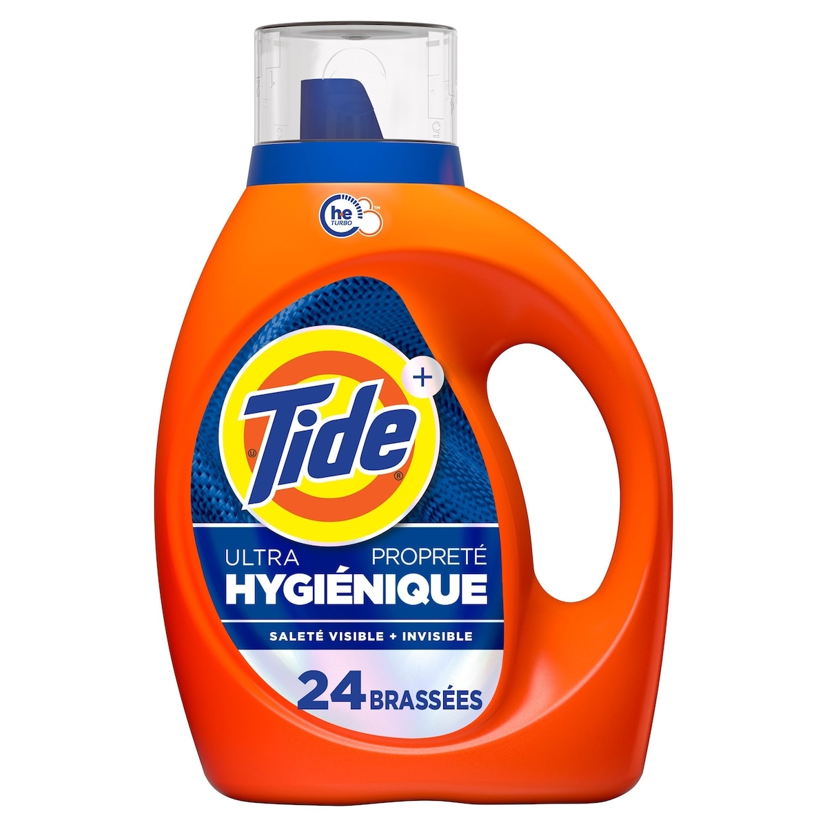 Tide Détergent à lessive liquide Hygienic Clean Heavy Duty 10X, parfum Original, compatible avec les laveuses HE, 24 brassées (34 oz liq.) 1 l, 0,70 $/100ml
