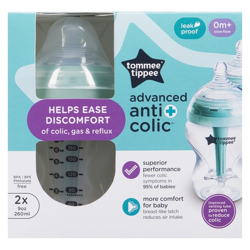 Advanced Anti Colic Bottles Slow Flow 0m+ 260 Ml