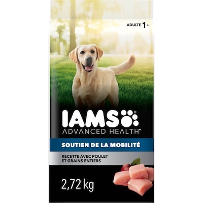 Iams Nourriture sèche pour chiens adultes ADVANCED HEALTH Soutien de la mobilité Recette avec poulet et grains entiers 2.722 kg, 0,77 $/100g