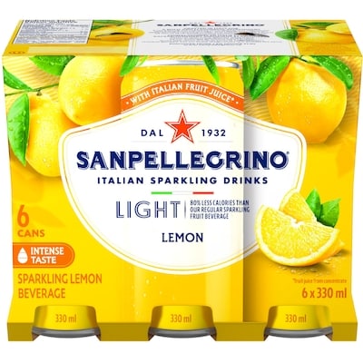 San Pellegrino Light Lemon, Sparkling Fruit Beverage 6x330.0 ml, $0.40/100ml