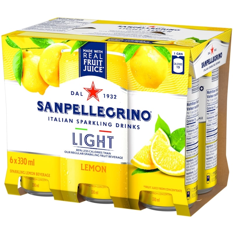 Light Lemon, Sparkling Fruit Beverage