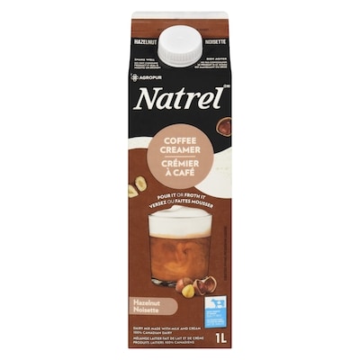 Natrel Hazelnut Coffee Creamer 1 l, $0.60/100ml