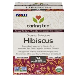 Now Caring Tea Hibiscus Organic 24 ea, $0.42/1ea