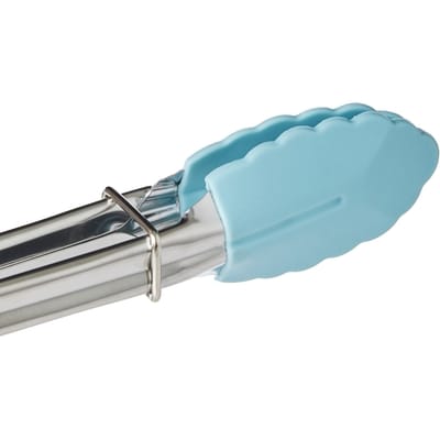 Mini Silicone Tongs - Blue