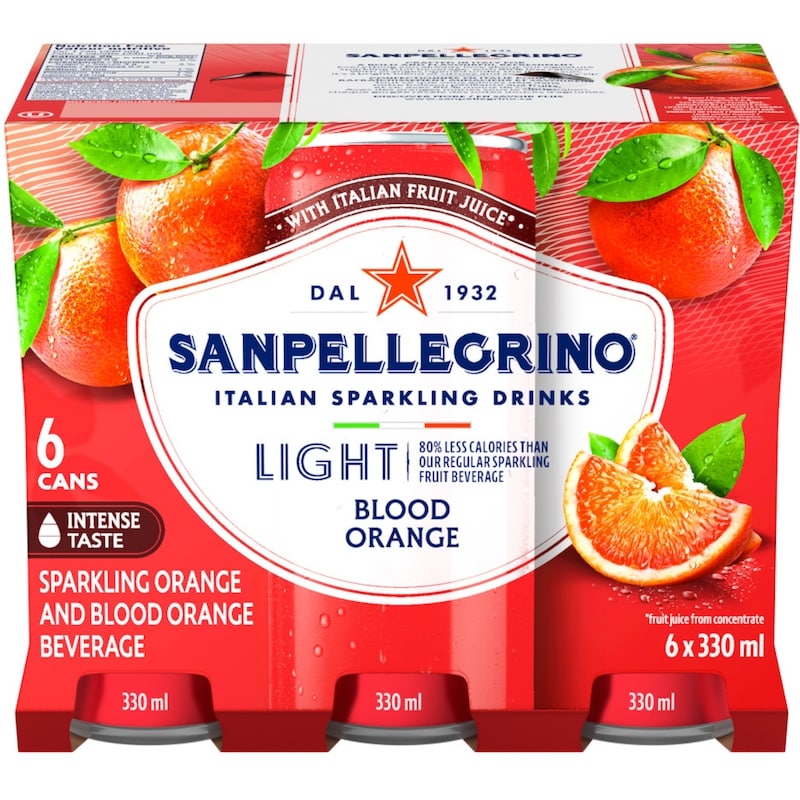 Light Blood Orange, Sparkling Fruit Beverage