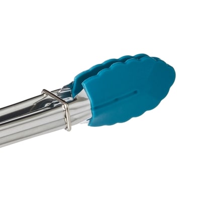 Mini Silicone Tongs - Teal