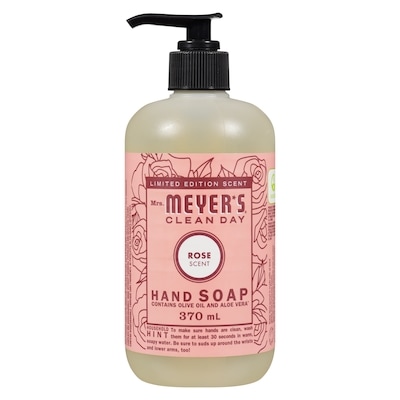 Mrs. Meyer's Clean Day Hand Soap Rose Scent Limited Edition Scent 370 ml, $2.16/100ml