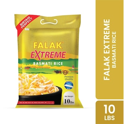 Falak Extreme Basmati Rice 4.54 kg, $0.40/100g