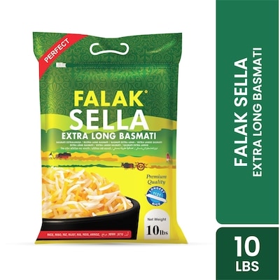 Falak Sella Extra Long Basmati 4.54 kg, $0.40/100g