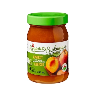 PC Organics Organics Apricot Fruit Spread 365 ml, $1.50/100ml