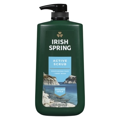 Irish Spring Moisturizing Face + Body Wash Active Scrub 4 ea, $2.25/1ea