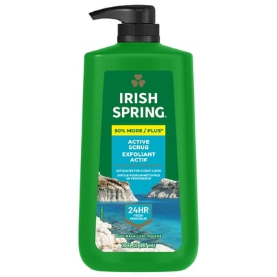Irish Spring Irish spring active scrub nettoyant corporel exfoliant 4 ea, 2,62 $/1ch