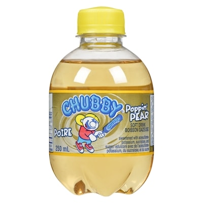 Chubby Soft Drink Poppin' Pear 250 ml, $0.32/100ml