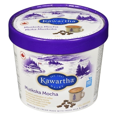 Kawartha Premium Ice Cream Made With Fresh Milk & Cream Muskoka Mocha 1.5 l, $0.67/100ml