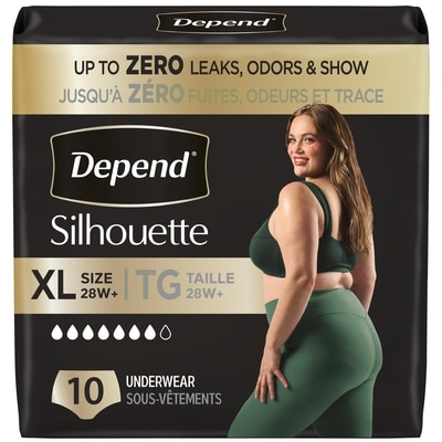 Depends Silhouette Adult Incontinence & Postpartum Bladder Leak Underwear for Women, Maximum Absorbency, Medium, Pink, 56 Count 10 ea, $2.10/1ea