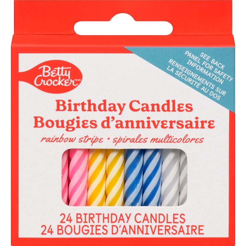 Birthday Candles Rainbow Stripe