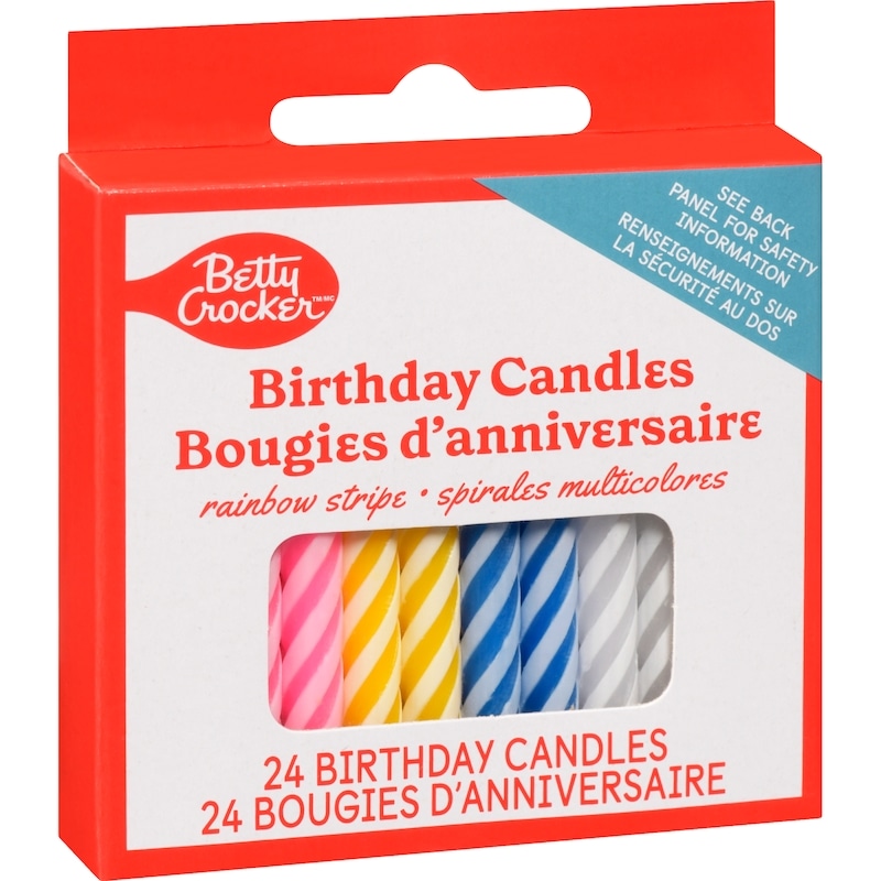 Birthday Candles Rainbow Stripe
