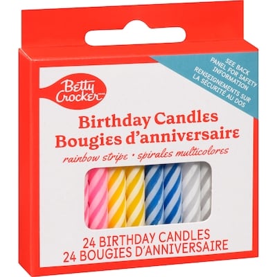 Bougies d'anniversaire spirales multicolores