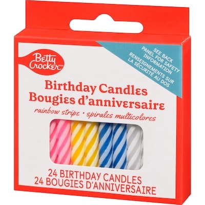 Bougies d'anniversaire spirales multicolores
