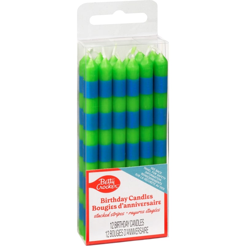 Birthday Candles Stacked Stripes