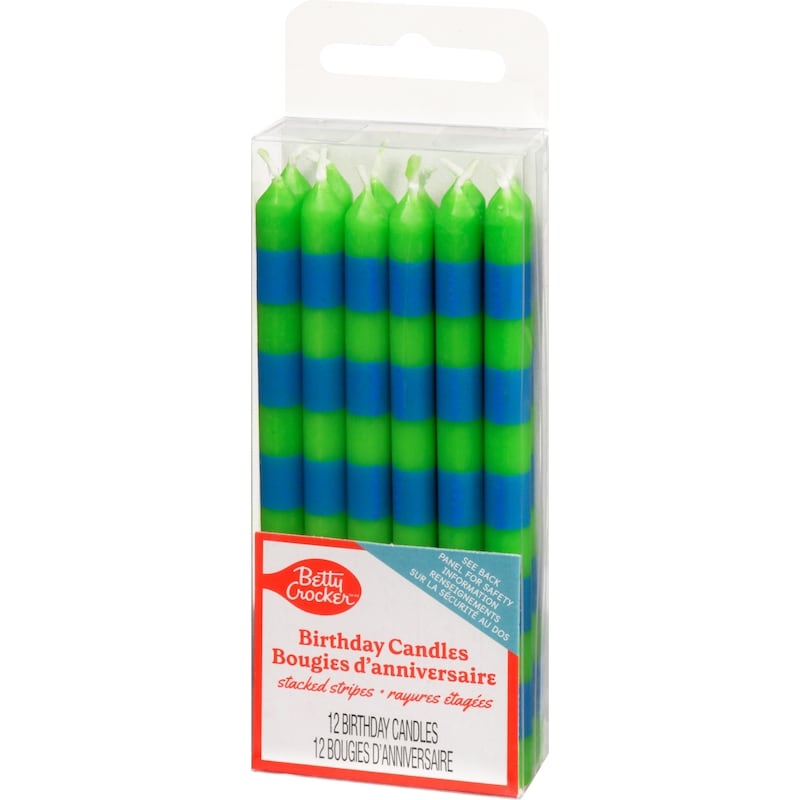 Birthday Candles Stacked Stripes