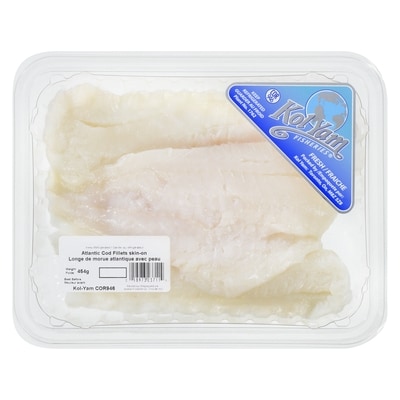 Kol Yam Atlantic Cod Fillets Skin-On 454 g, $4.40/100g